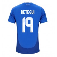 Camisa de Futebol Itália Mateo Retegui #19 Equipamento Principal Europeu 2024 Manga Curta